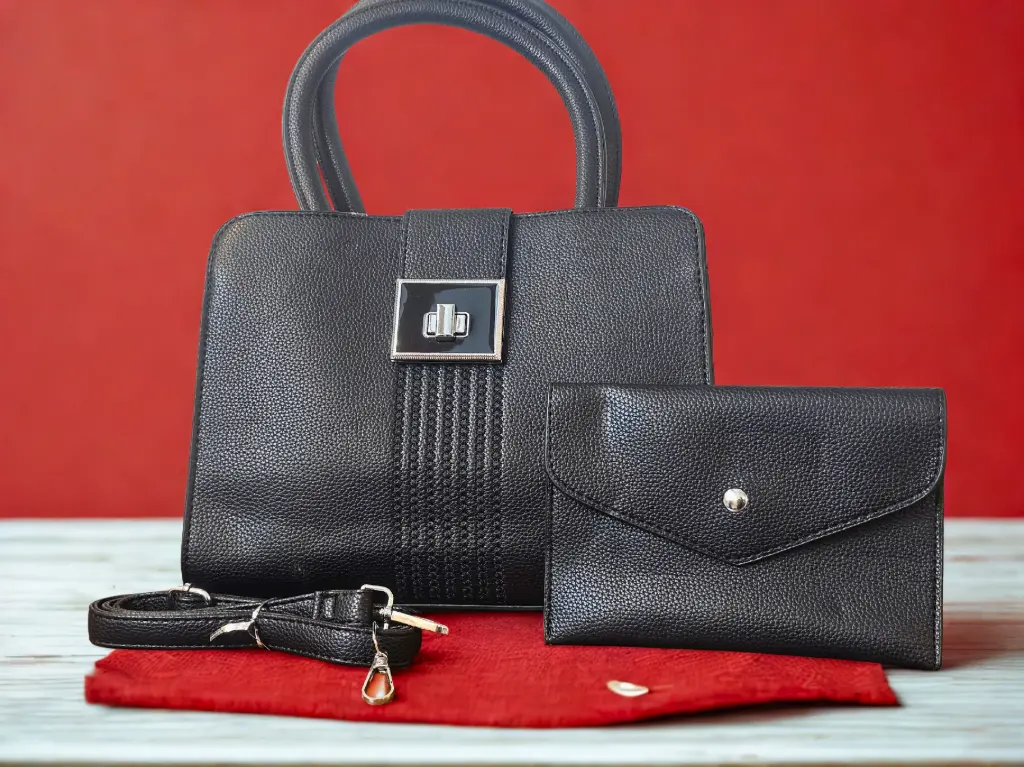 Premium Grand Black HandBag+Pouch