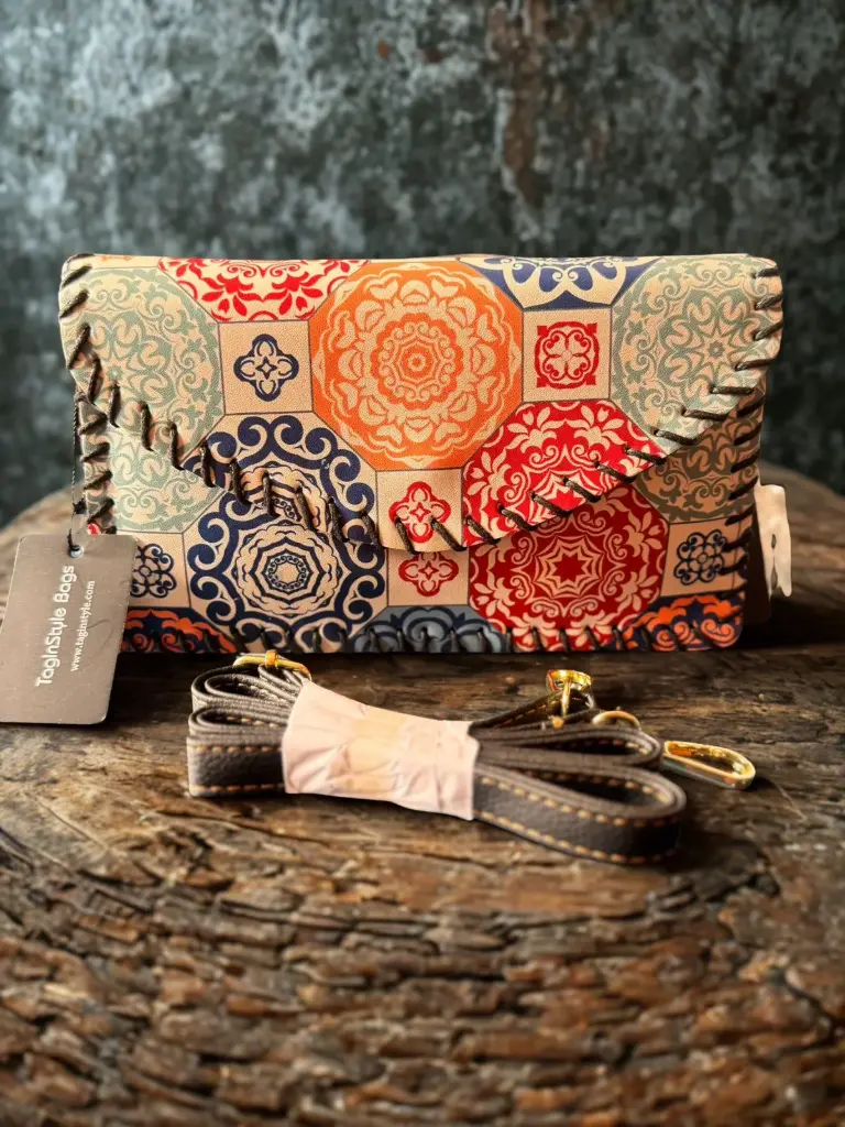 The Crimson Charm Crossbody Flap Bag