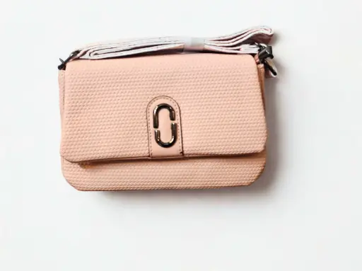Baby Pink Textured Light Sling Bag