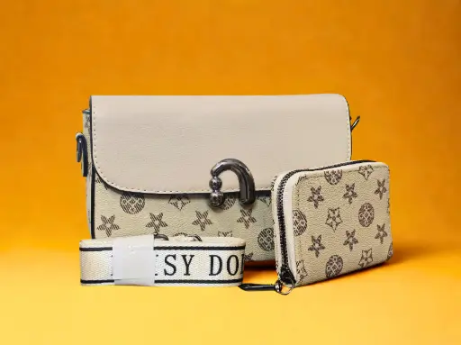 TagInStyle Beige Sling+Wallet Bags