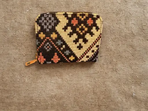 Tribal Pattern Small Zip Wallet